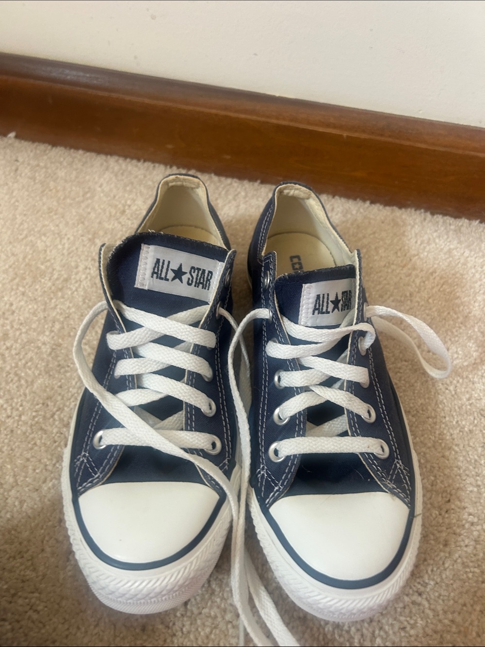Converse Kids Low Top Sneakers in Navy and White